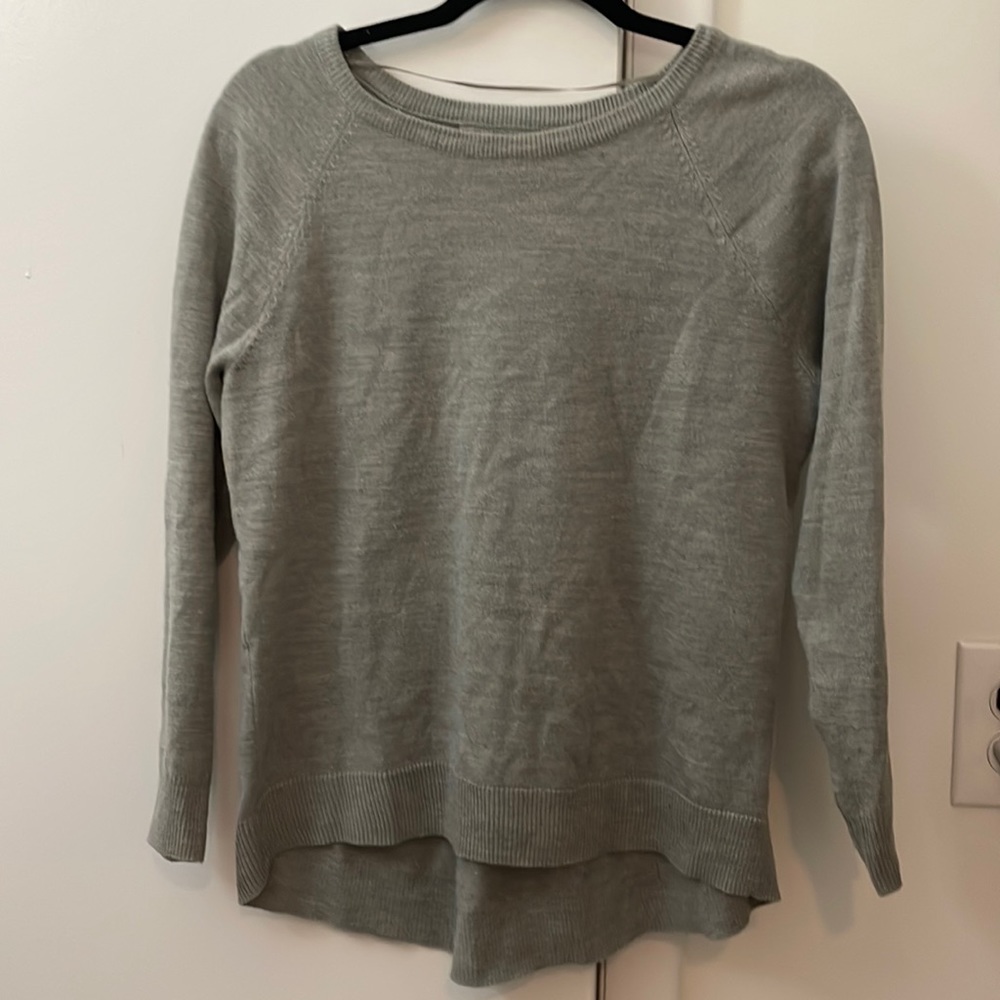 Petite Grey High Low Sweater